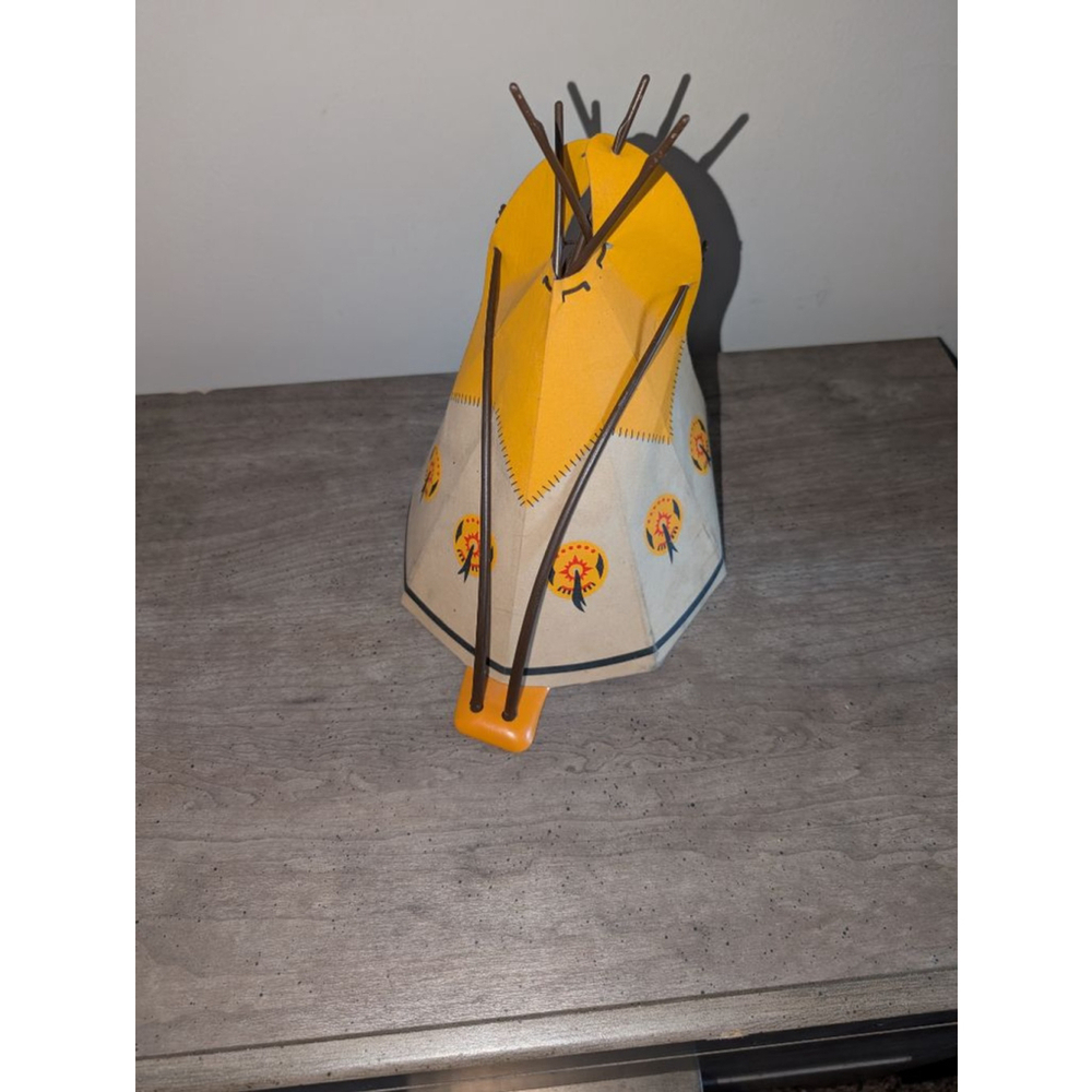 Vintage Playmobil Action Figures & Playsets One Size Orange Beige Teepee 1989 - Picture 2 of 6